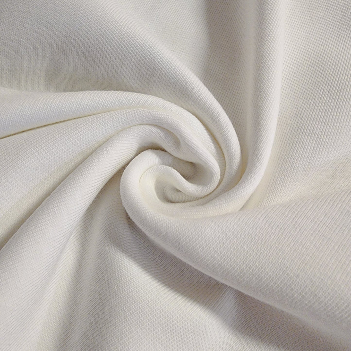 American Milled Rib Knit - Milky White - Sold By The HALF Yard