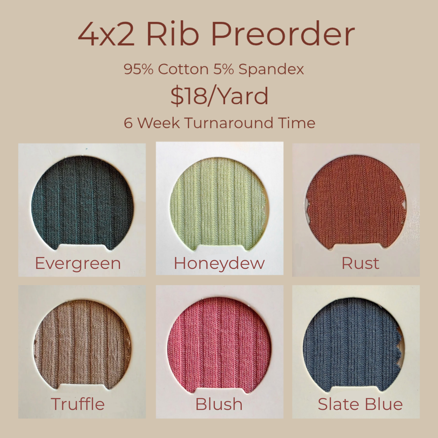 PREORDER - 4x2 Rib Knit