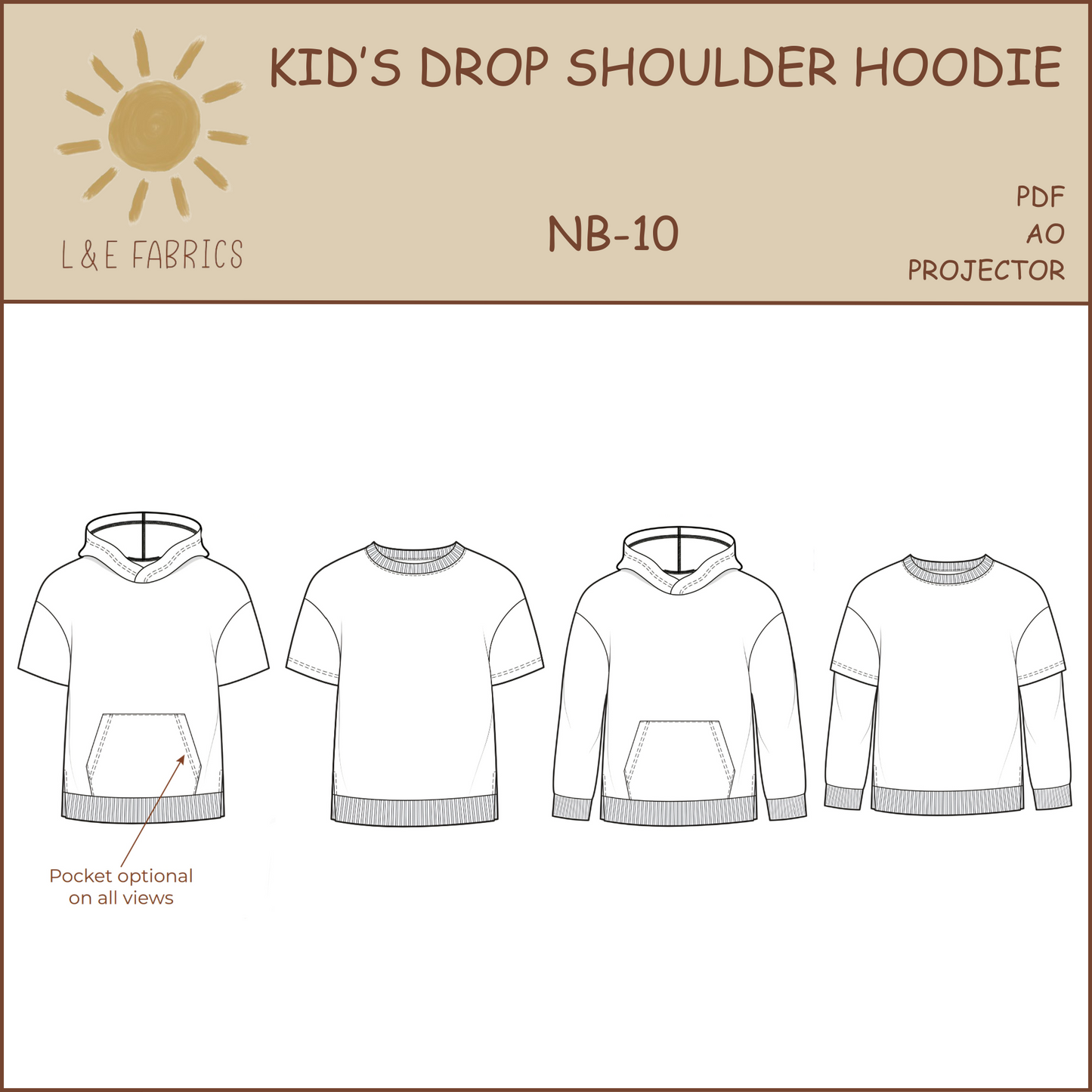 Kid's Drop Shoulder Hoodie
