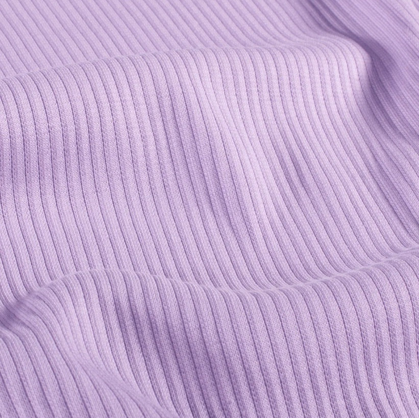 European Crepe Terry and Rib - Lilac