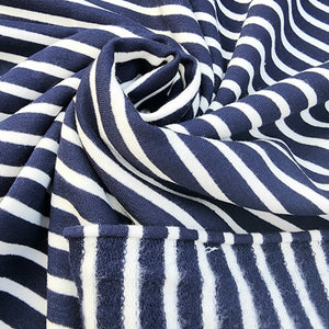 American Milled Fleece Stripes - Indigo