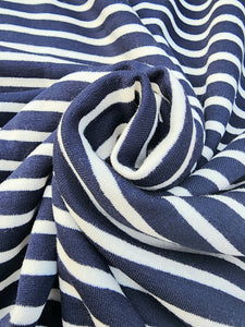 American Milled Fleece Stripes - Indigo