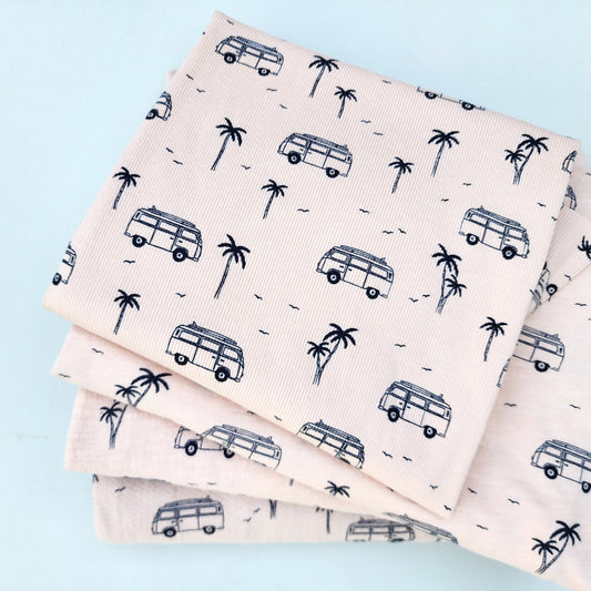 Beach Days Collection - Busses on Faded Peach Sunset *DOES NOT MATCH PEACH SUNSET*