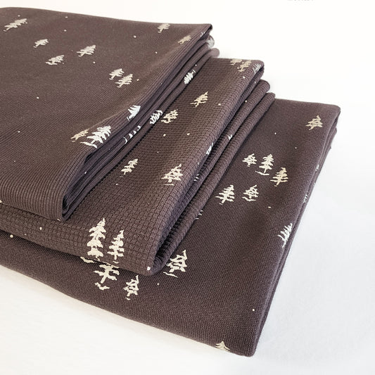 Woodland Winter Collection - Trees on Black Walnut