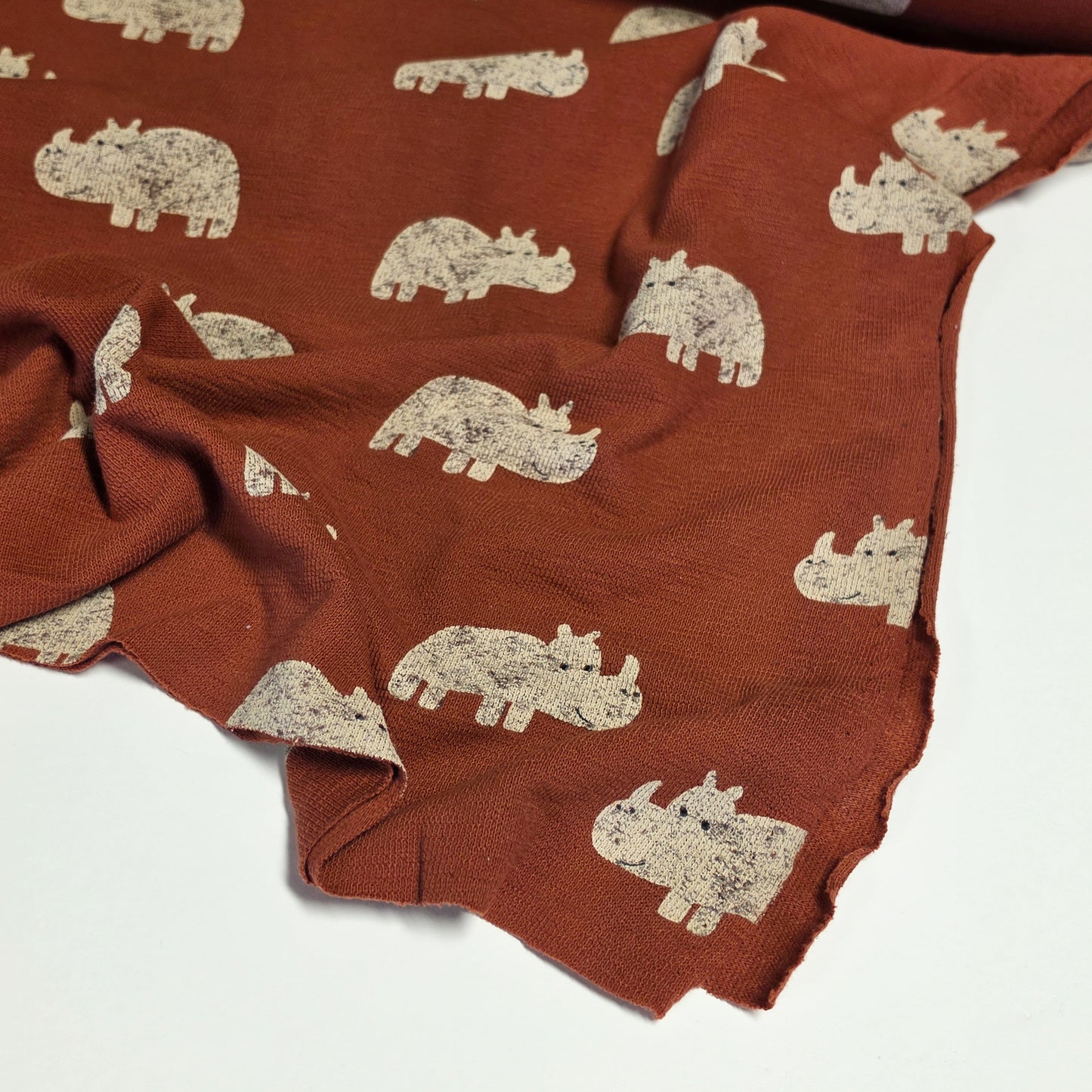 European Printed Crepe Terry - Rhinos