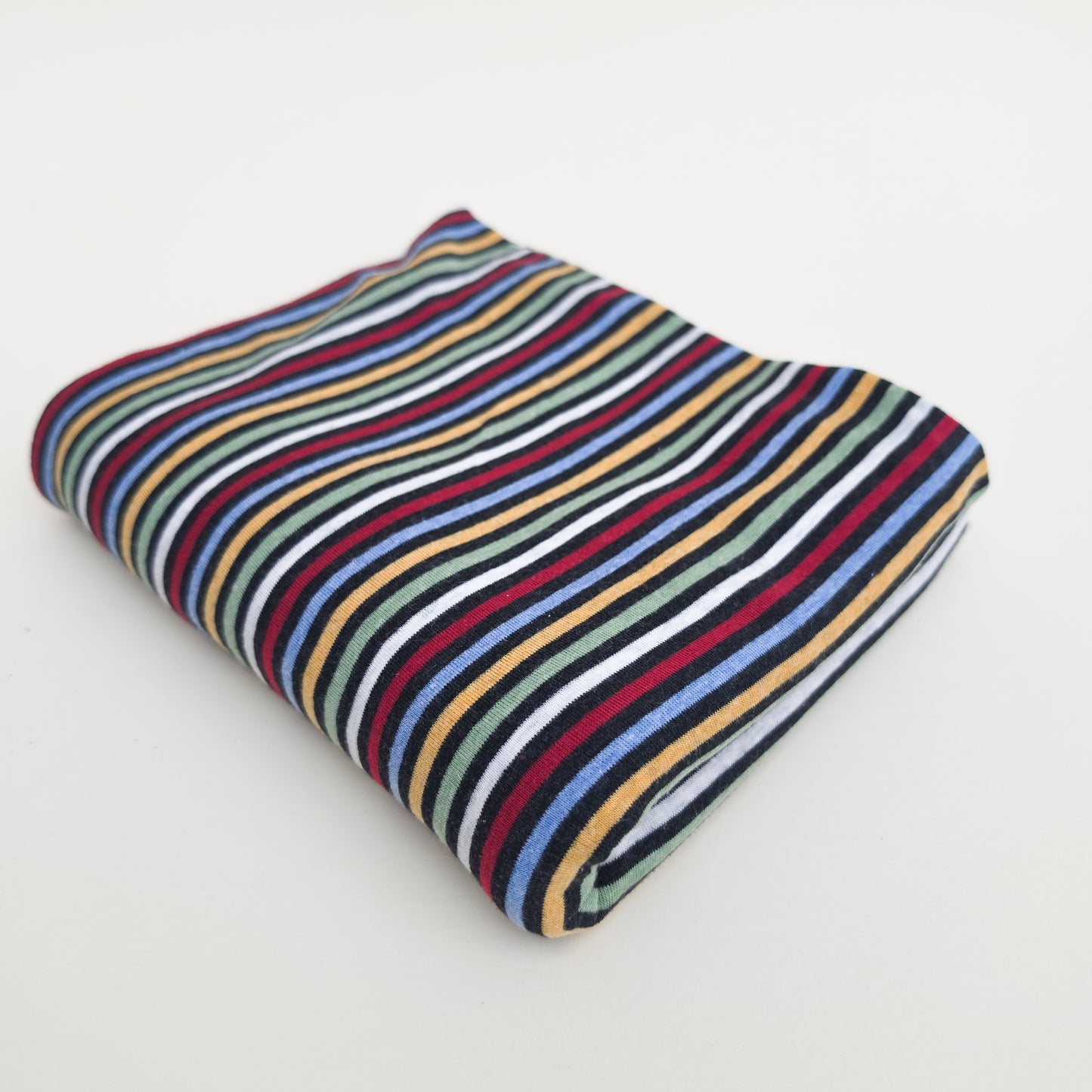 Colorful Striped 1x1 Rib Pre-Cut