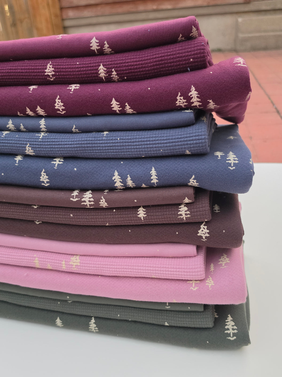 Woodland Winter Collection - Trees on Navy