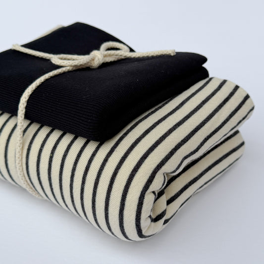 Black Striped French Terry Bundle