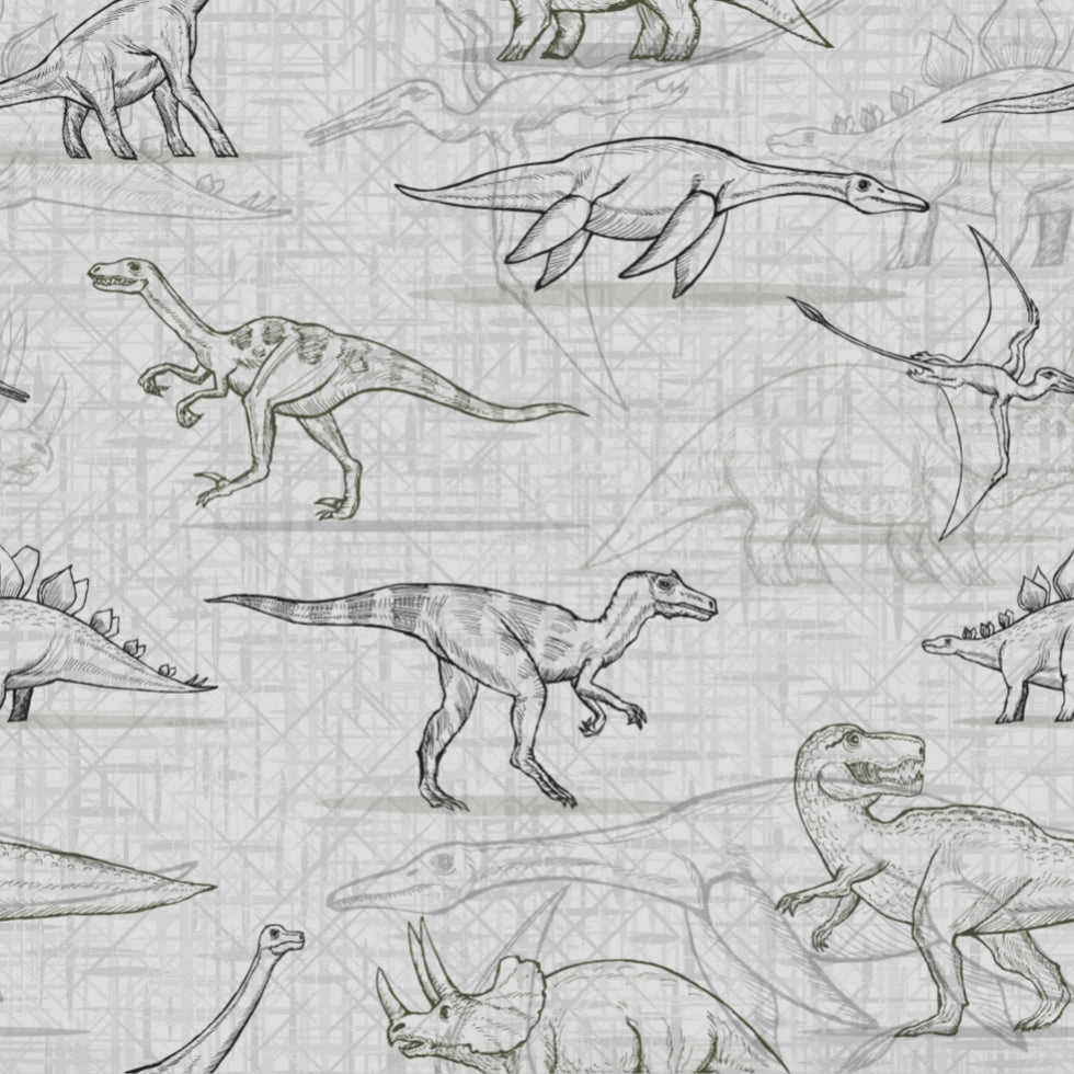 Olive and Grey Dinosaurs