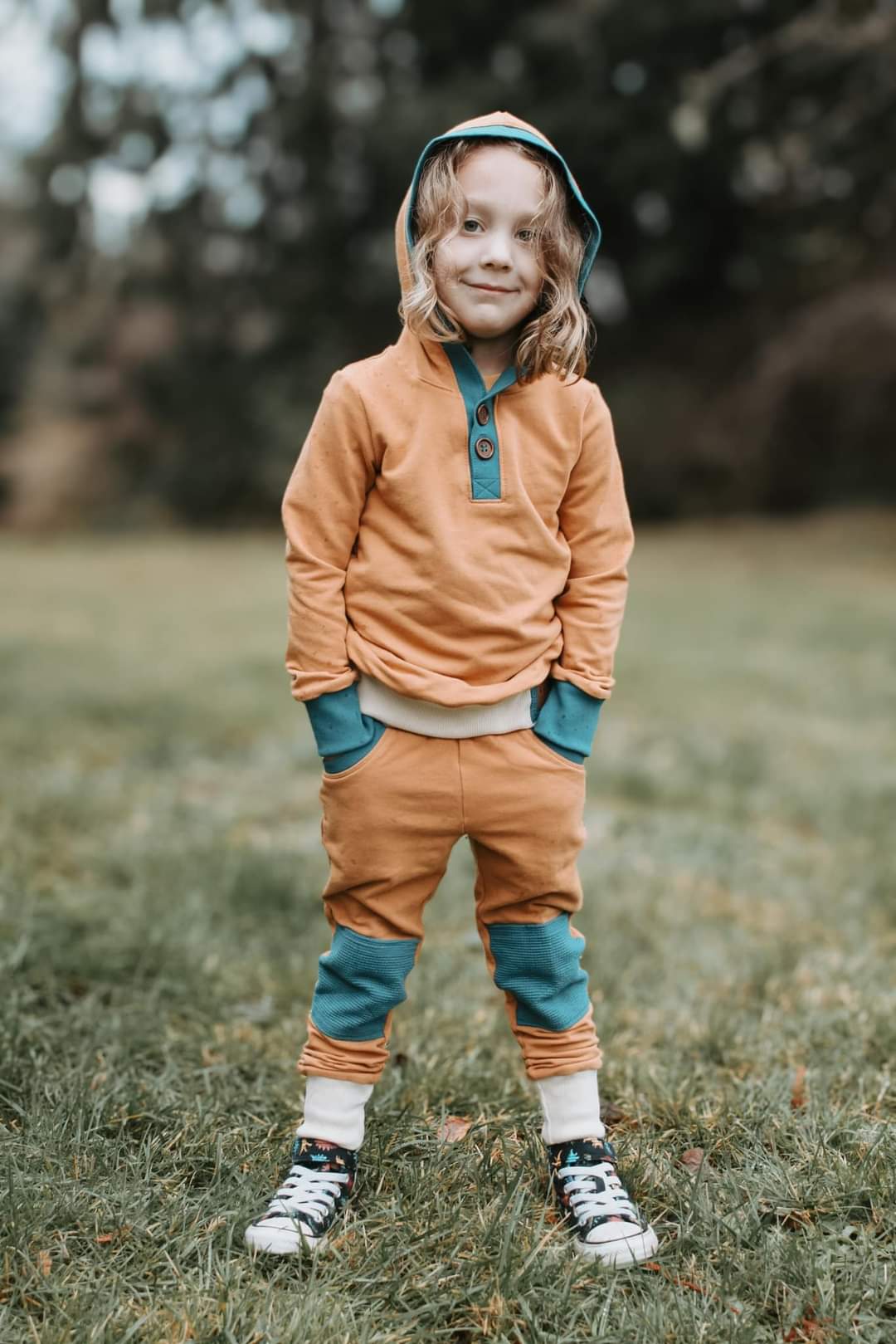 Kid's Henley Hoodie Sewing Pattern