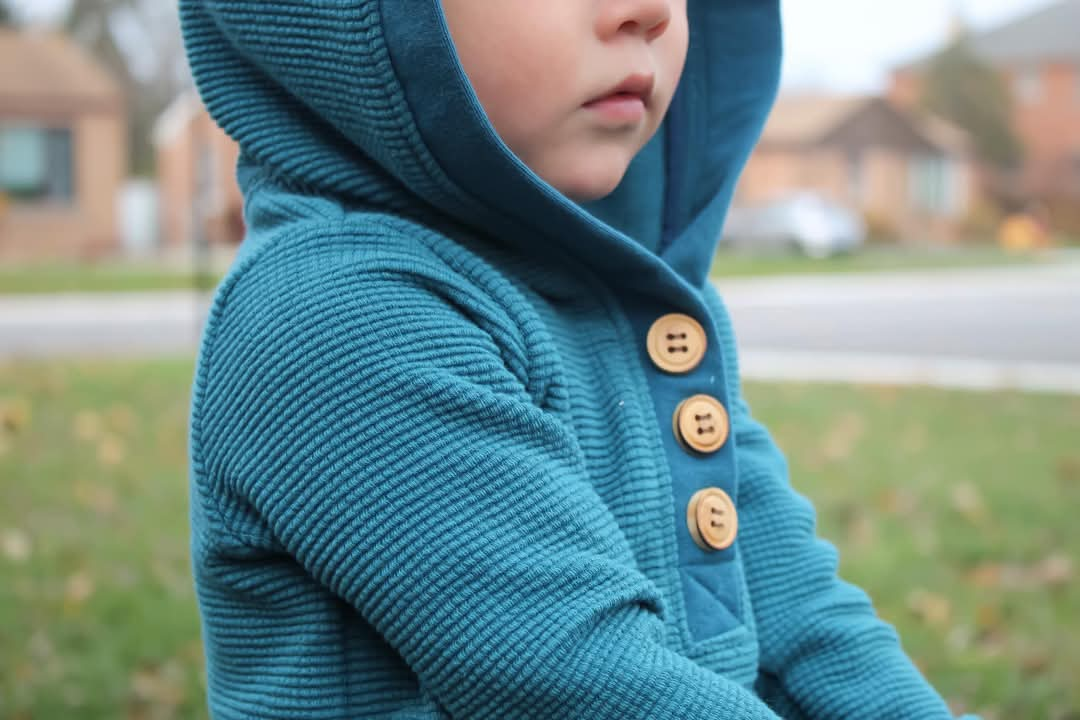 Kid's Henley Hoodie Sewing Pattern