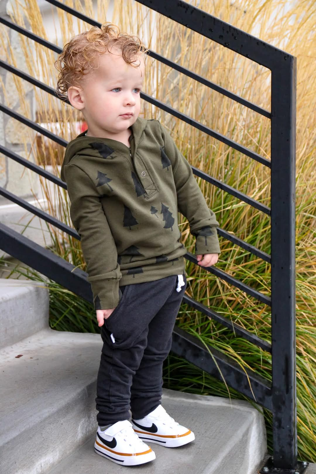 Kid's Henley Hoodie Sewing Pattern