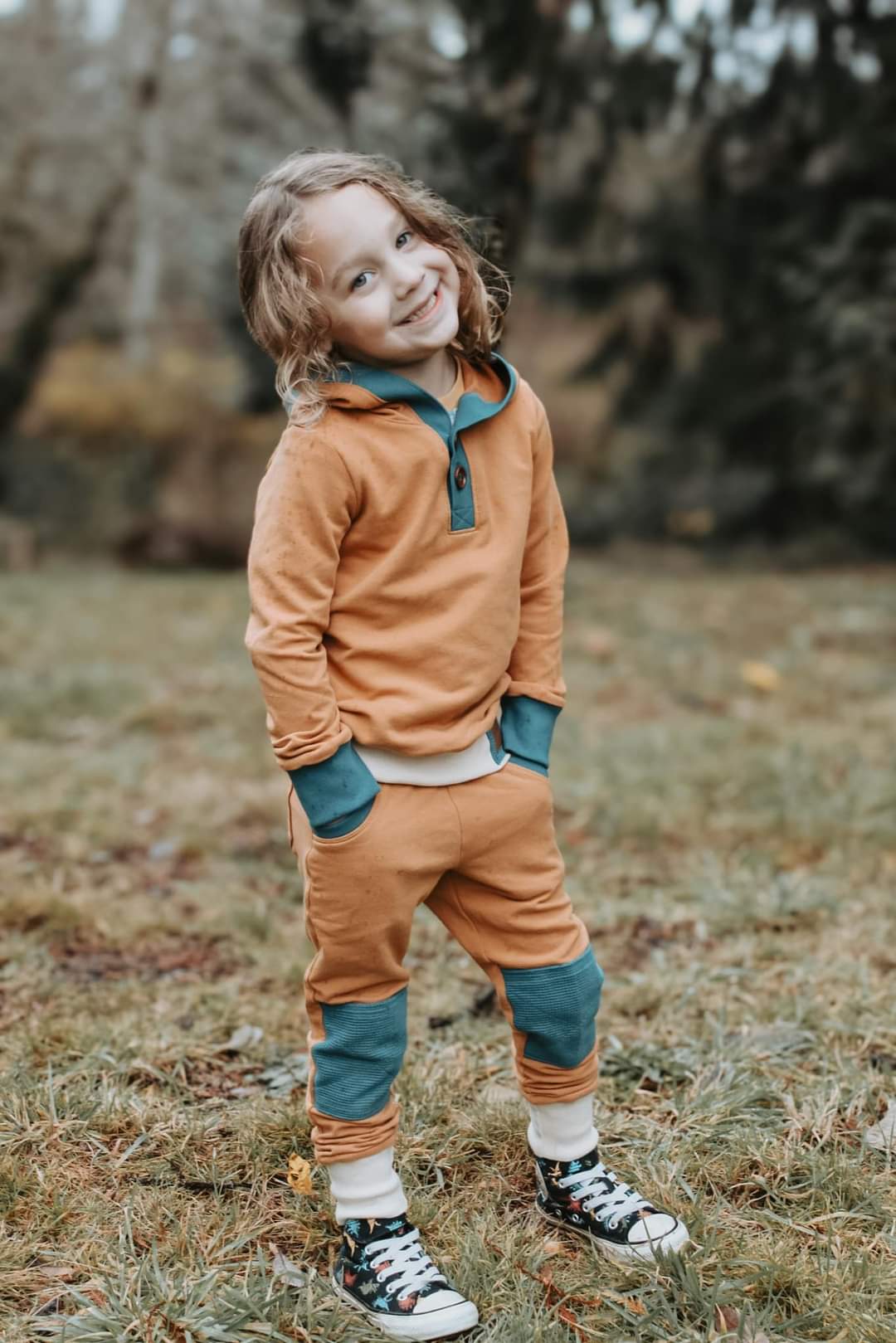 Kid's Henley Hoodie Sewing Pattern