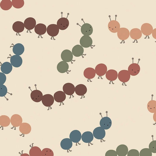 European Printed Crepe Terry - Catapillars