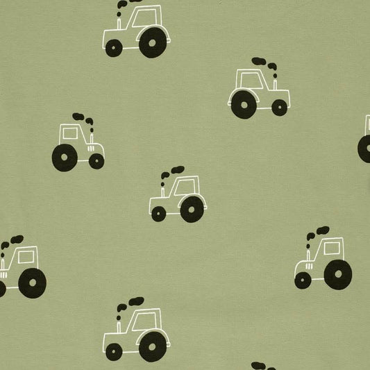 European Printed Jersey Knit - Tractors