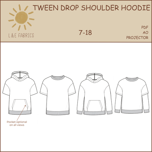 Tween Drop Shoulder Hoodie