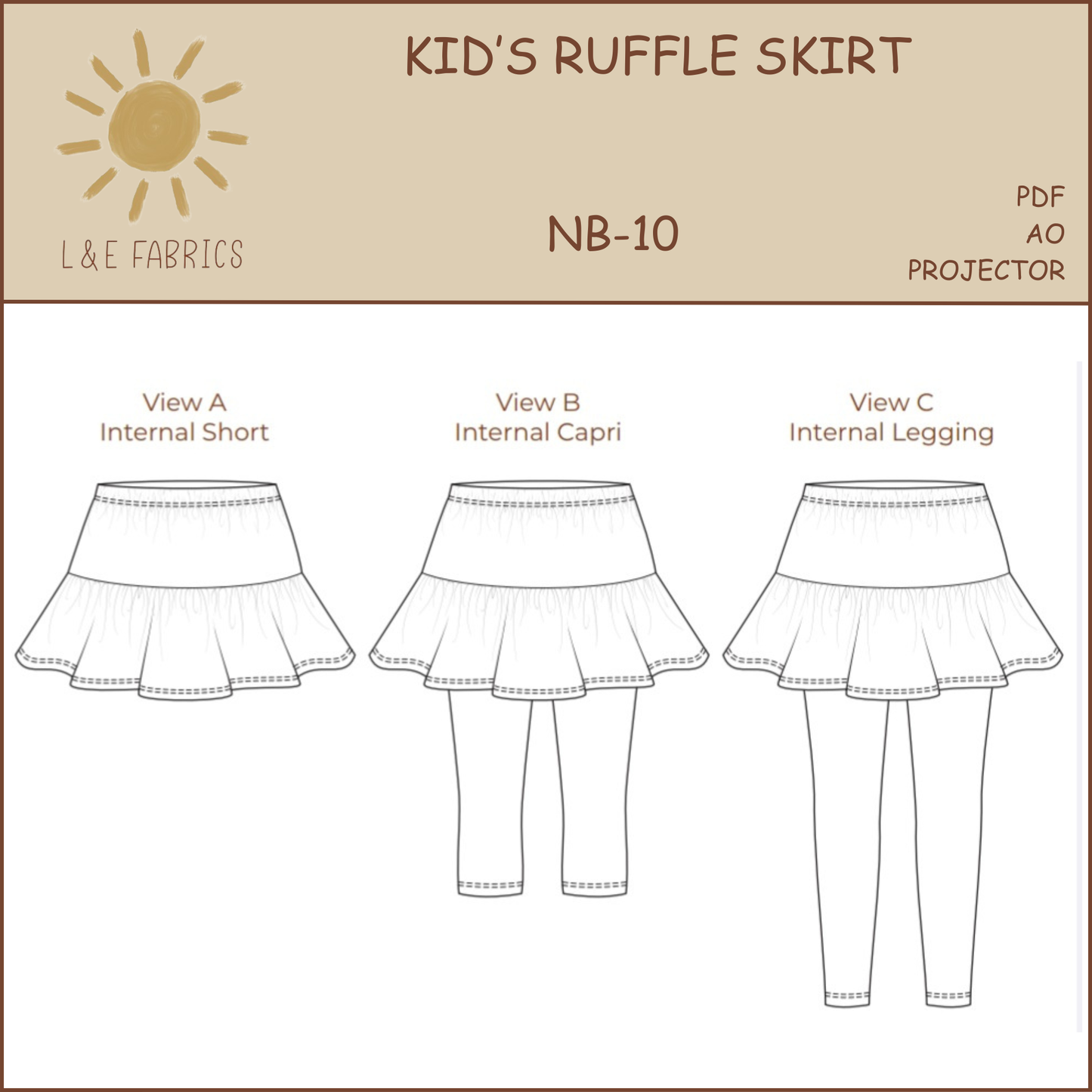 Kid's Ruffle Skirt