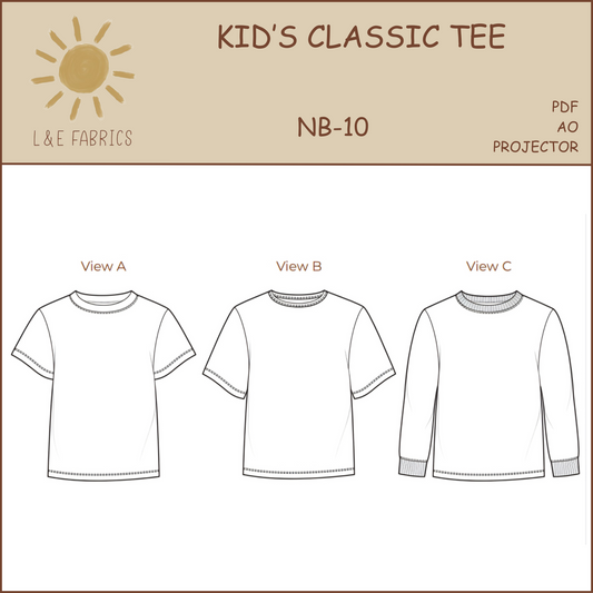 Kid's Classic Tee Sewing Pattern