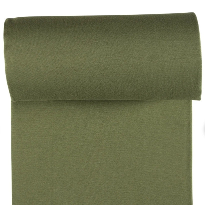 Yarn Dyed Jersey Stripes and Rib - Forest Green