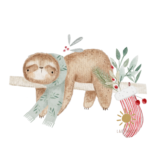 Woodland Winter Collection DTF - Sloth