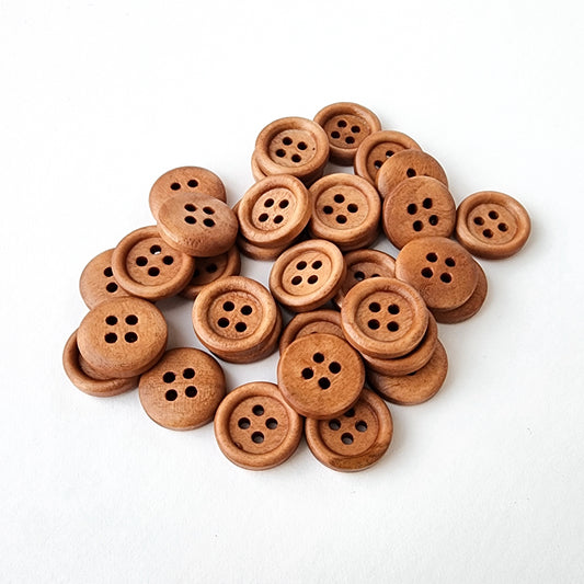 Wooden Buttons 1/2" - Honey