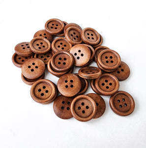 Wooden Buttons 3/4" - Chesnut