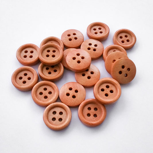 Wooden Buttons 1/2" - Golden Harvest