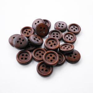 Wooden Buttons 1/2" - Espresso