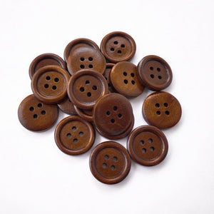 Wooden Buttons 3/4" - Espresso