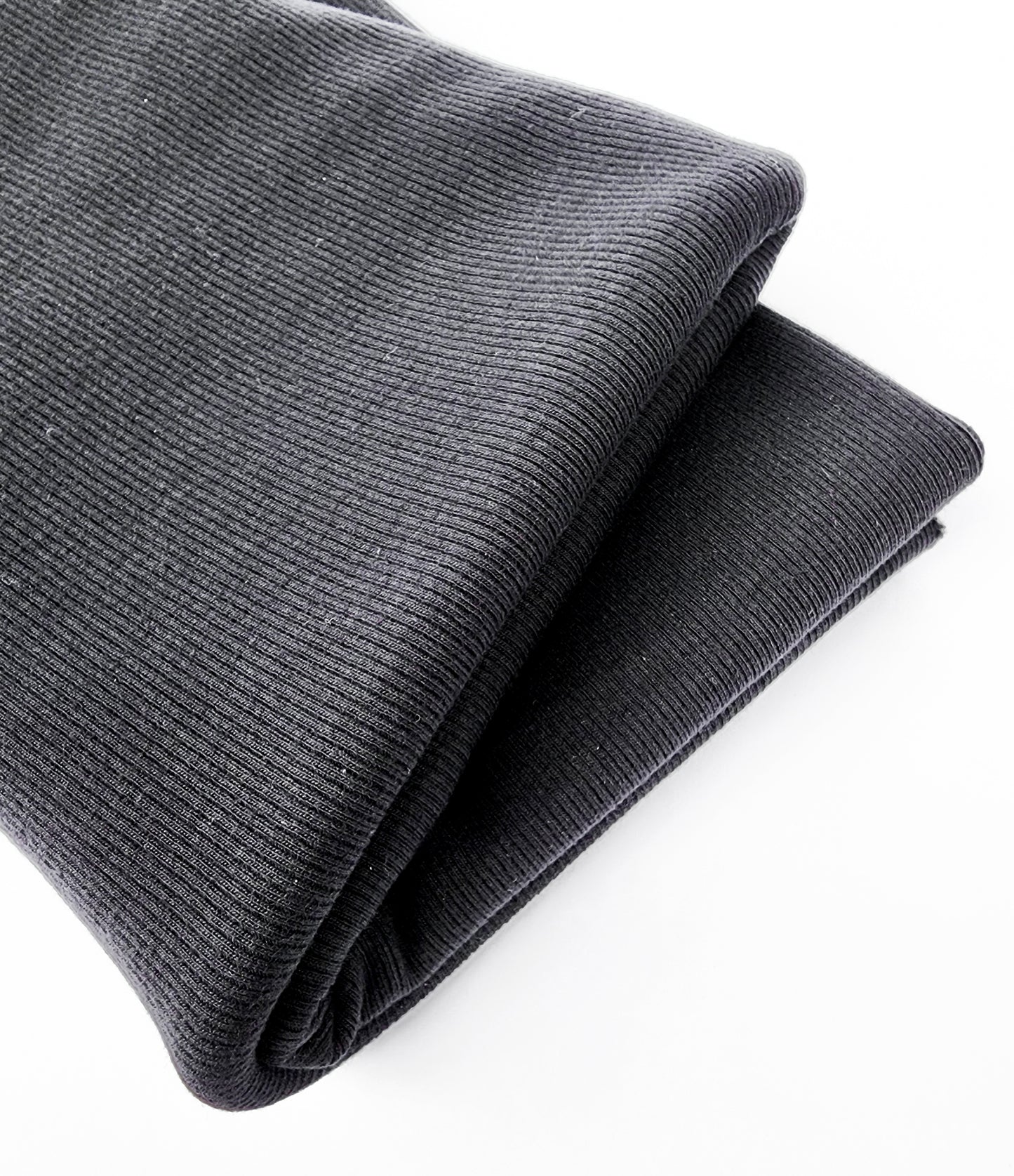 American Milled Rib Knit - Black and White - Sold By The HALF Yard