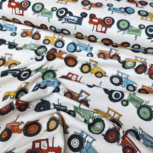 Tygdrommar Tractors - Organic Euro Jesery Knit