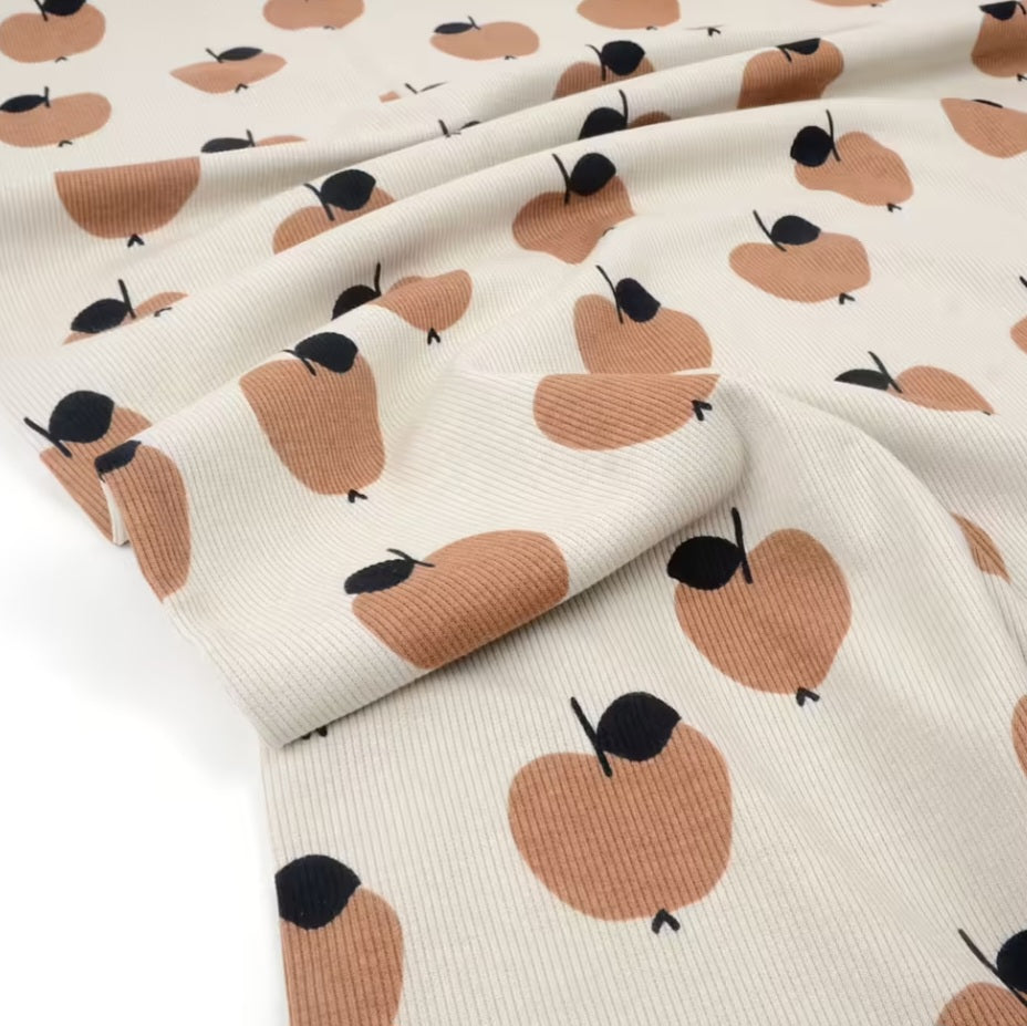Tygdrommar Ribbed Apples - Organic Euro Knit